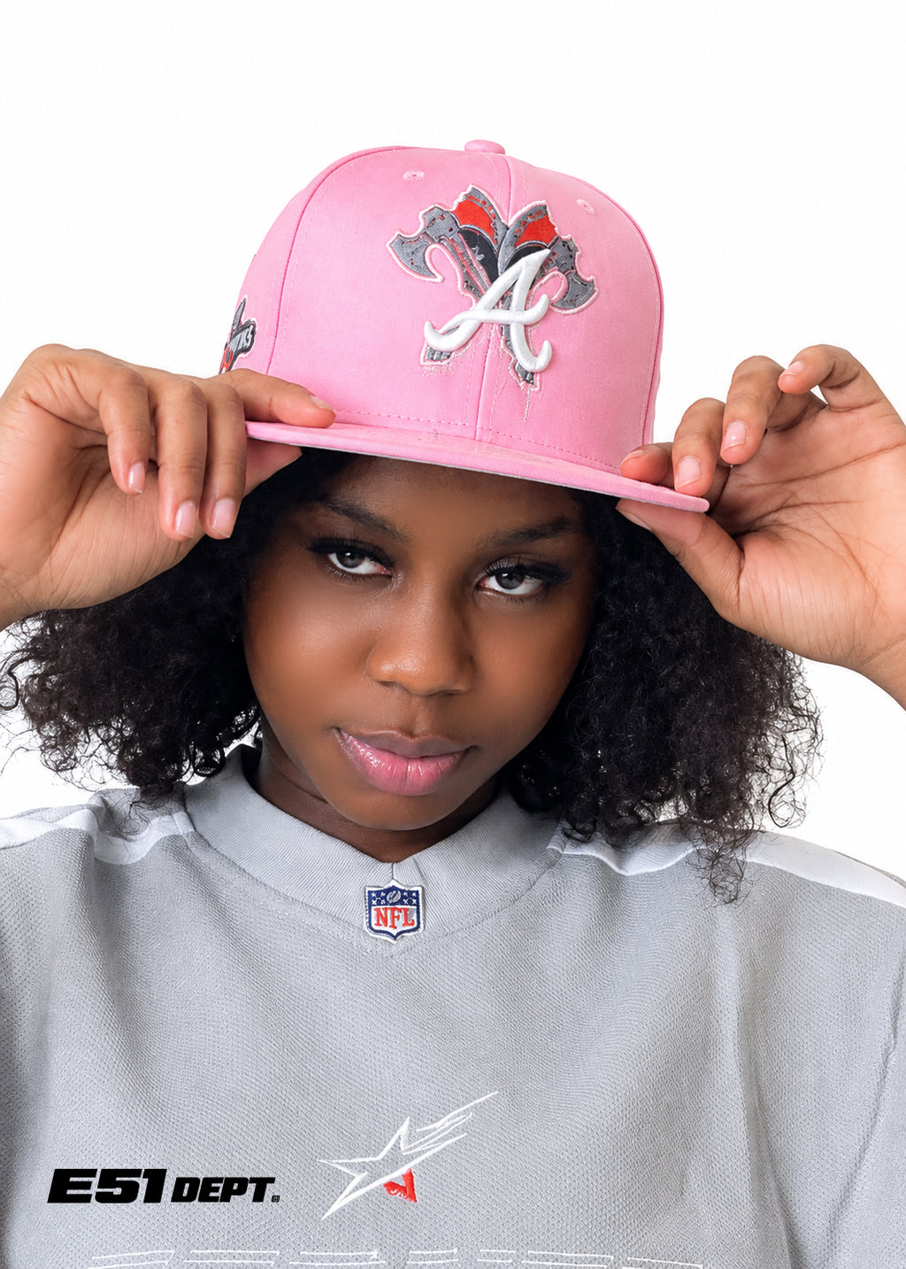 Pink New Era 59FIFTY Atlanta Braves Fitted Cap