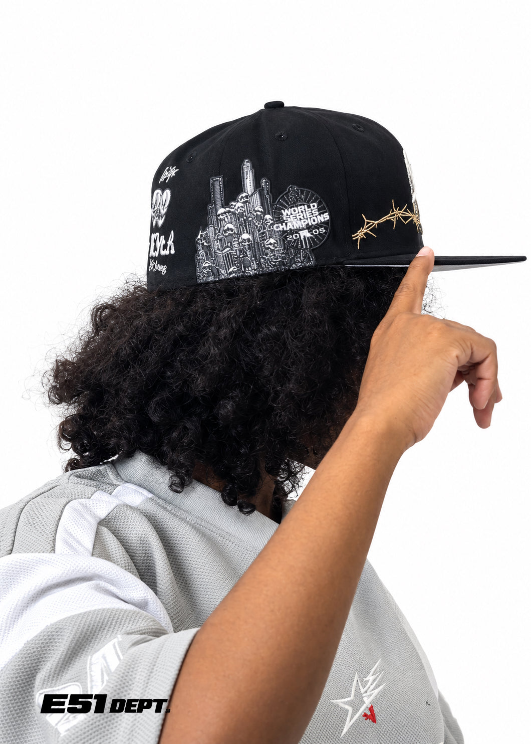 Black New Era 59FIFTY “SOX” Barbed-Wire Fitted Cap