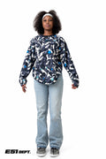 Blue Star Camouflage Oversized Sweatshirt