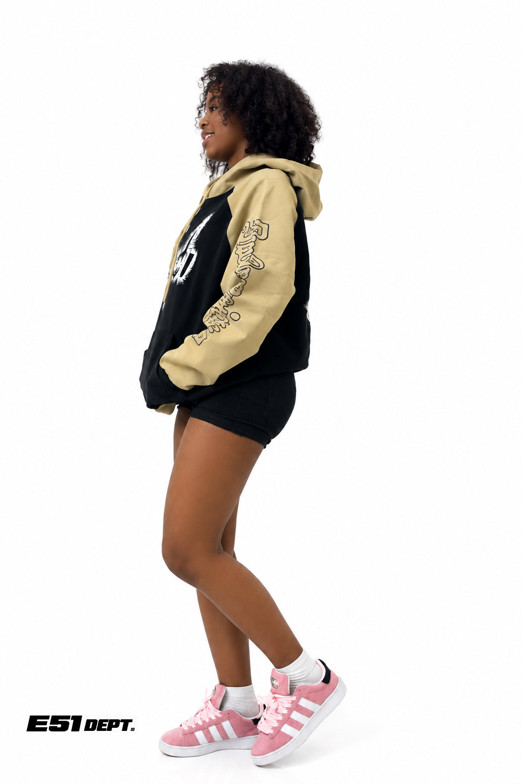 Balenciaga Contrast-Panel Graphic Hoodie