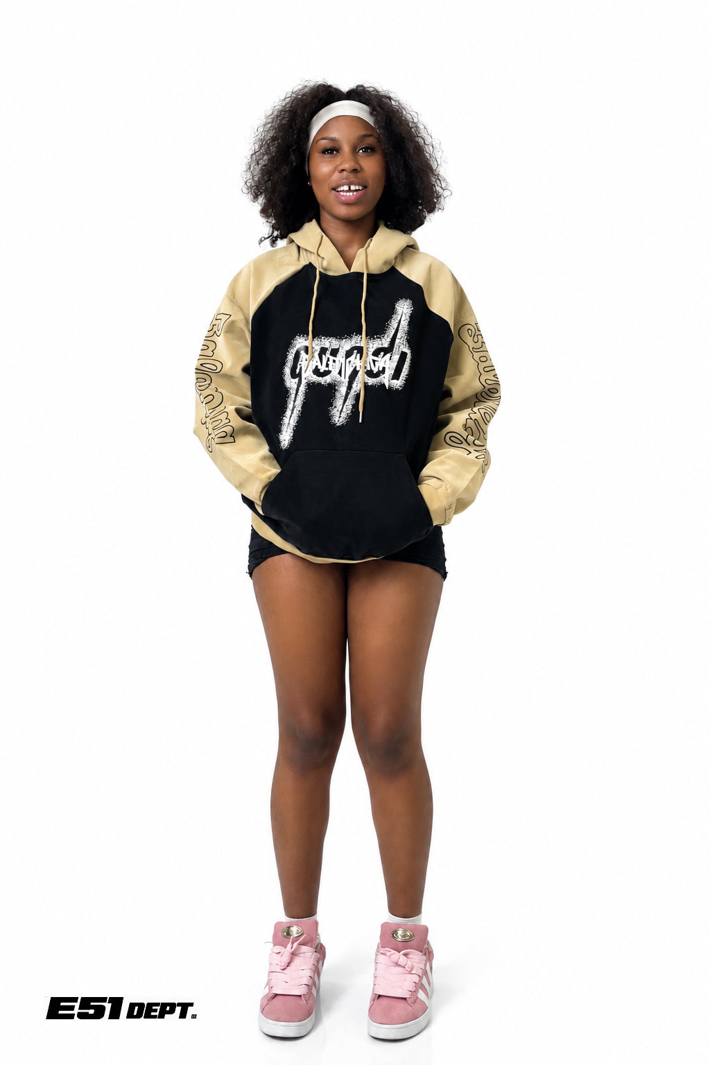 Balenciaga Contrast-Panel Graphic Hoodie