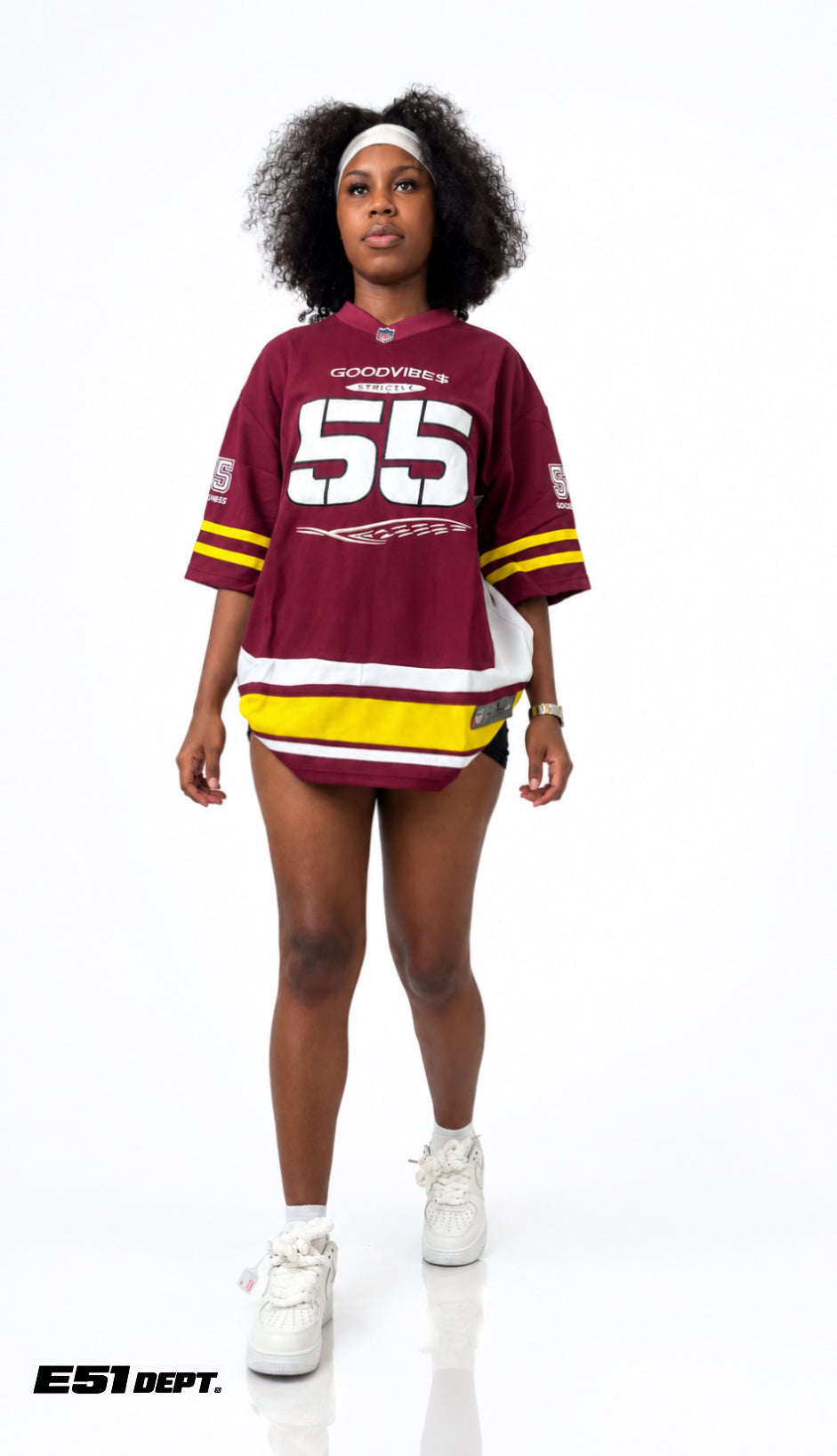 OGV "Good Vibes" Maroon Oversized Jersey