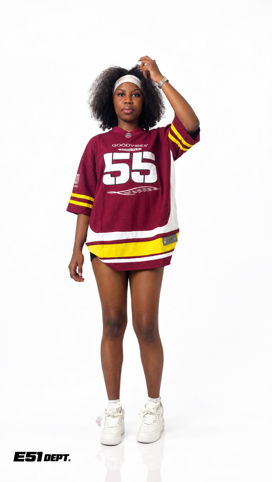 OGV "Good Vibes" Maroon Oversized Jersey