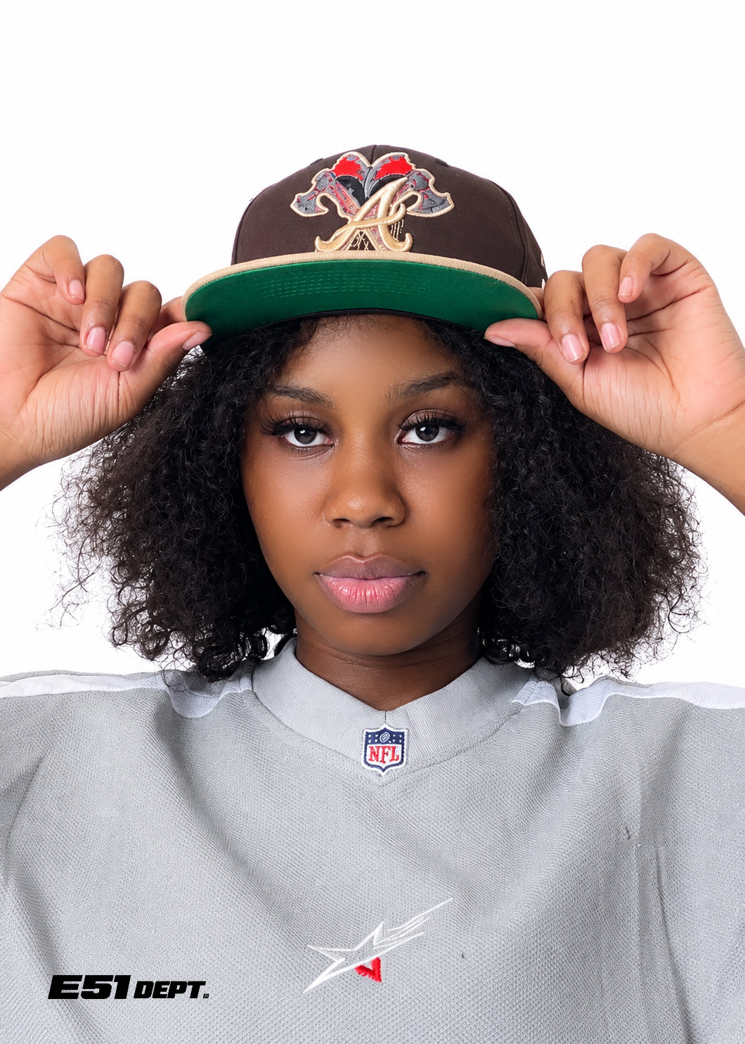 Brown & Tan Embroidered A 59FIFTY Fitted Cap