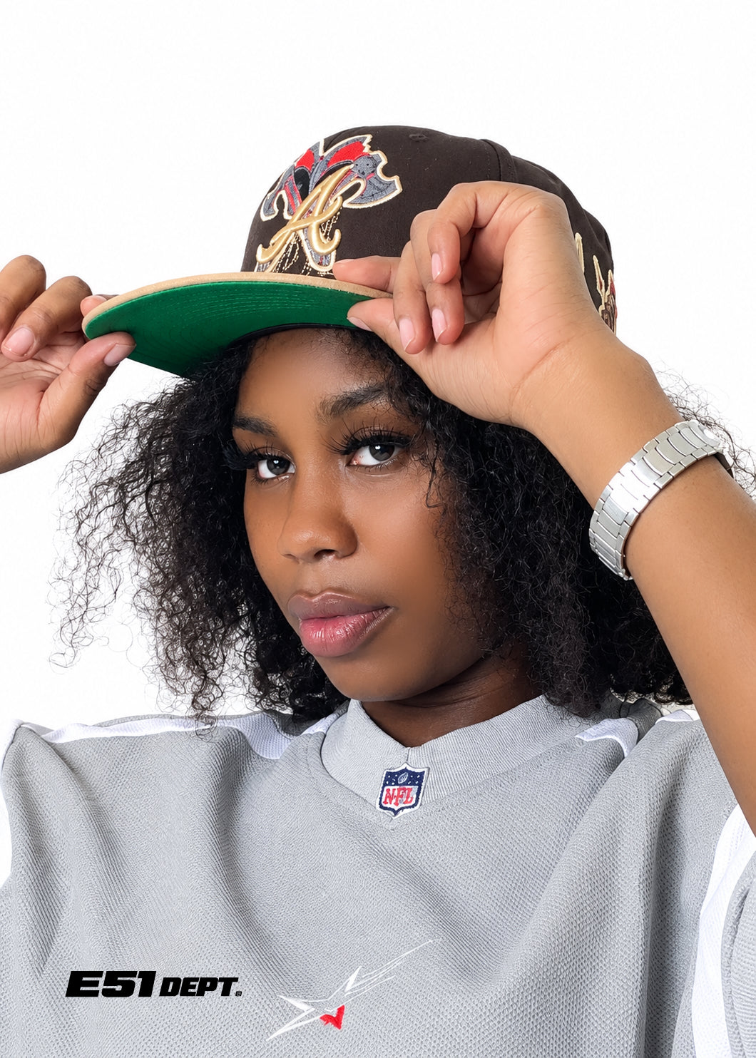 Brown & Tan Embroidered A 59FIFTY Fitted Cap