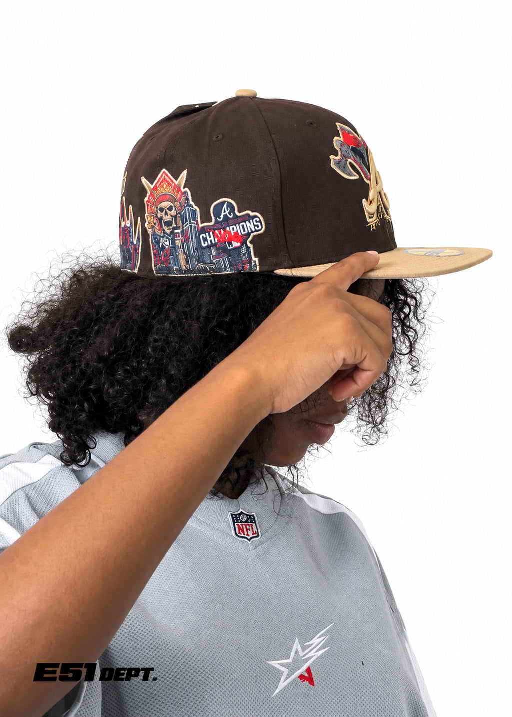 Brown & Tan Embroidered A 59FIFTY Fitted Cap